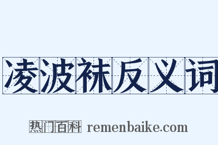 凌波袜反义词是什么意思的图片